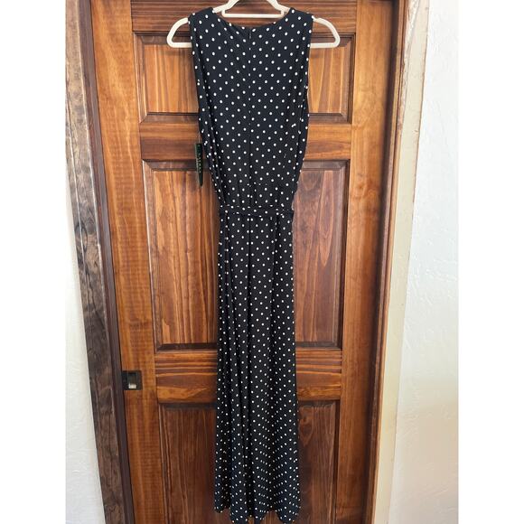 Lauren Ralph Lauren polkadot jumpsuit wide leg size 6 - Picture 7 of 7